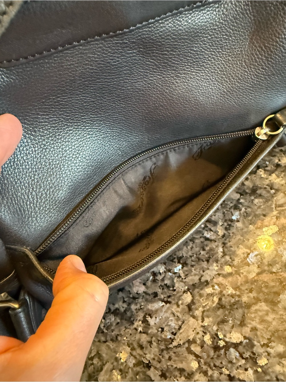 Vintage Mini Fossil Backpack Black Y2K Leather - Picture 8 of 12